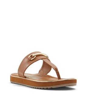 women open-toe t-strap sandals