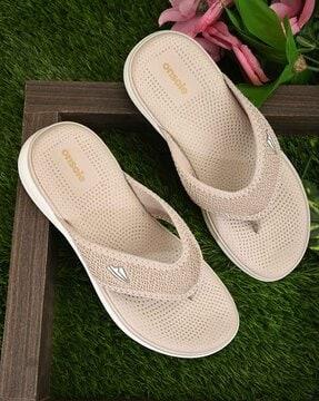 women open-toe thong-strap sandals