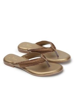 women open-toe thong-strap sandals