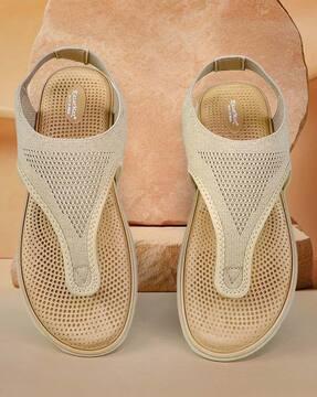 women open-toe thong-strap sandals