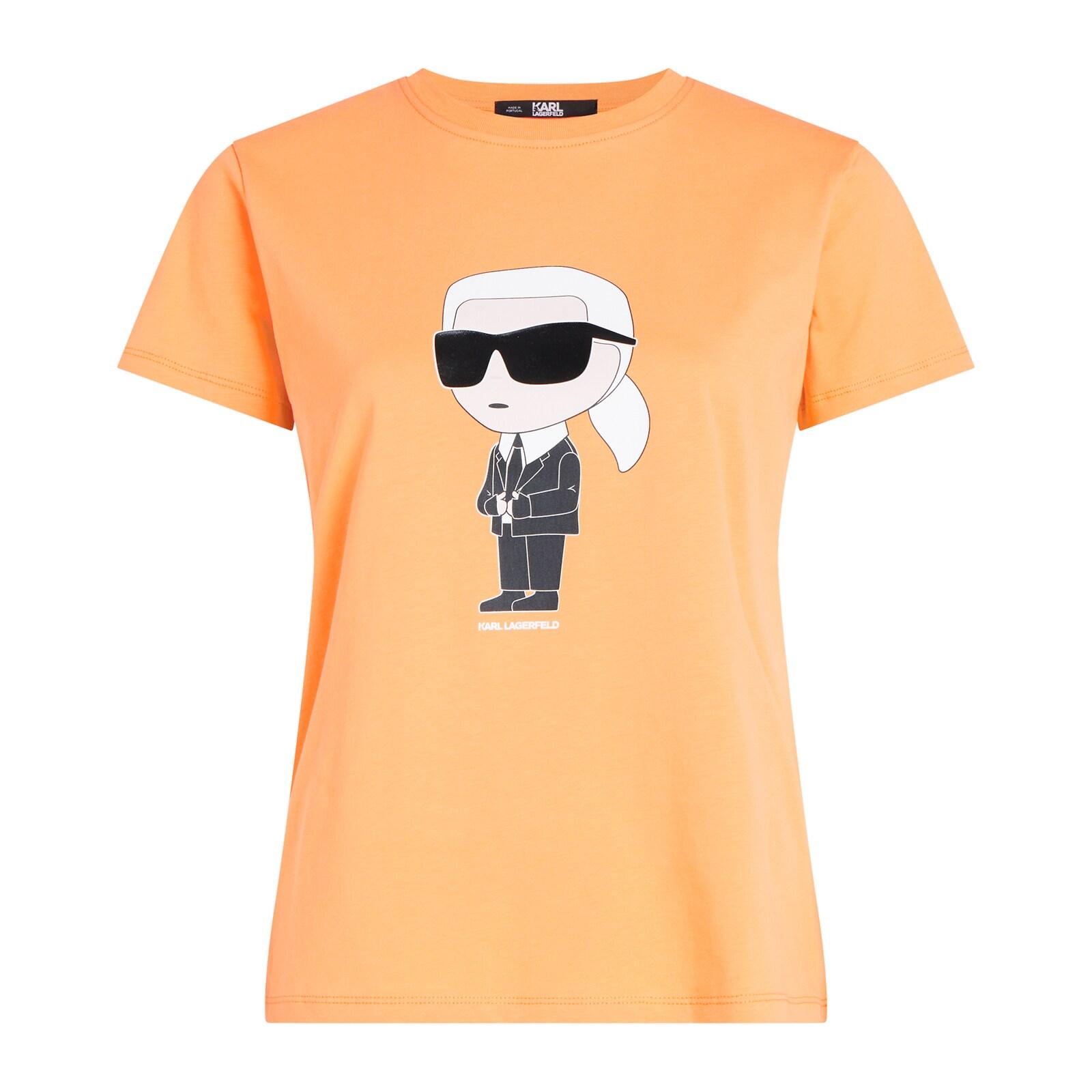 women orange karl ikonik t-shirt