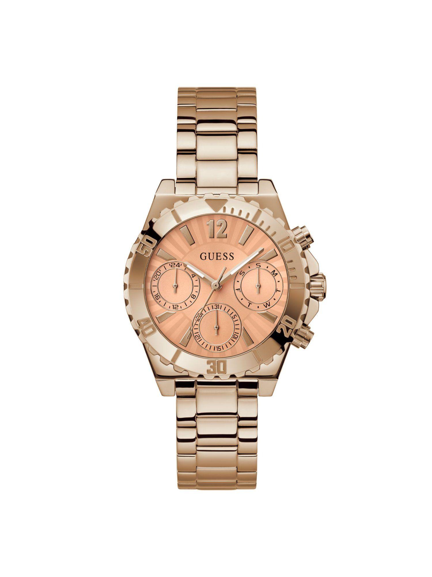 women orange round dial analogue watch- gw0696l3