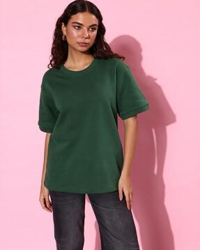 women oversized crew-neck sweatshirt