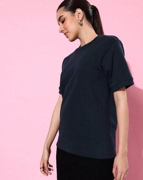 women oversized crew-neck sweatshirt