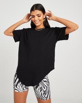 women oversized crew-neck t-shirt