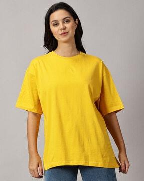 women oversized crew-neck t-shirt