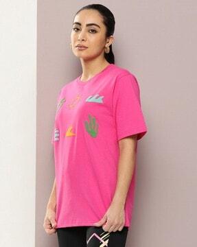 women oversized fit crew-neck t-shirt