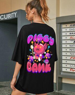 women oversized fit graphic print t-shirt