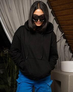 women oversized fit hoodie with drawstrings