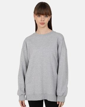 women oversized fit round-neck sweatshirt