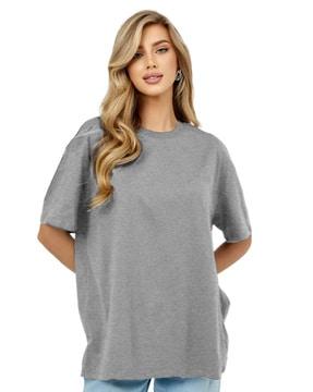 women oversized fit round-neck t-shirt