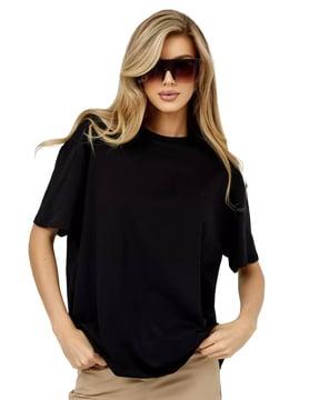 women oversized fit round-neck t-shirt