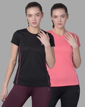 women pack of 2 microfiber antibacterial sports t-shirt