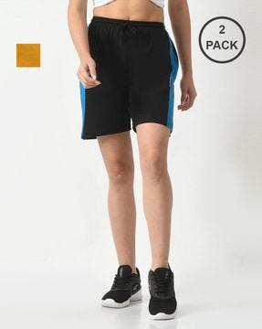 women pack of 2 mid-rise shorts