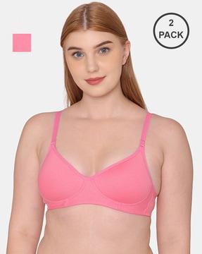 women pack of 2 non-wired t-shirt bras