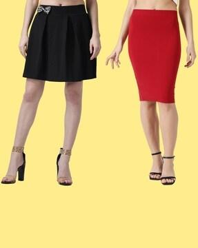 women pack of 2 pencil skirts