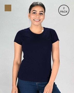 women pack of 2 round-neck t-shirts