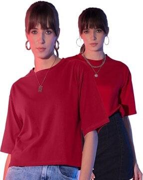 women pack of 2 round-neck t-shirts