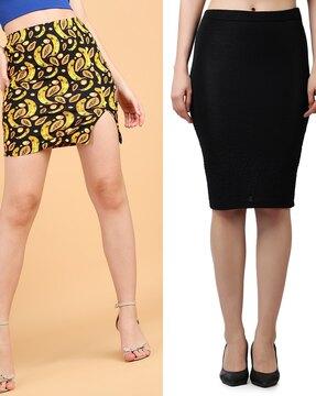 women pack of 2 skirts with elasticated waistband