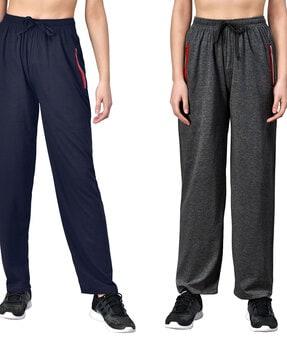 women pack of 2 solid track pants