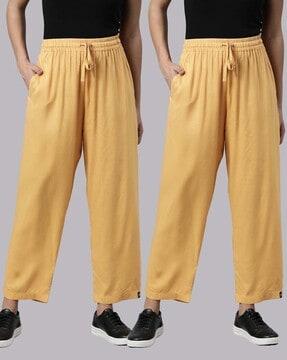 women pack of 2 wide leg palazzos