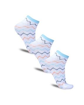 women pack of 3 chevron pattern socks