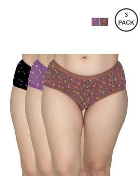 women pack of 3 floral print hipster panties