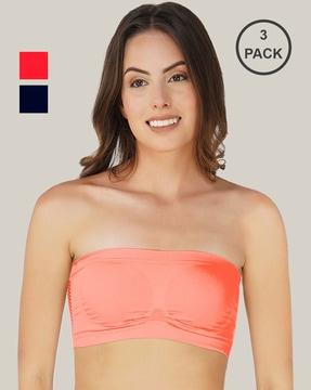 women pack of 3 full-coverage non-wired tube bras