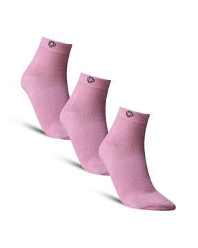 women pack of 3 knitted ankle-length socks