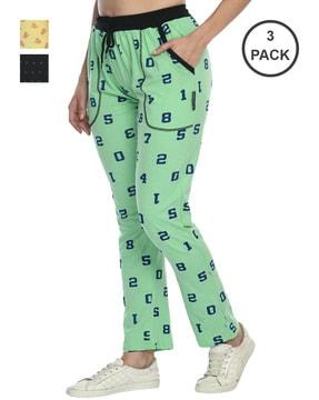 women pack of 3 printed track pants