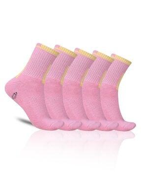 women pack of 5 colourblock socks