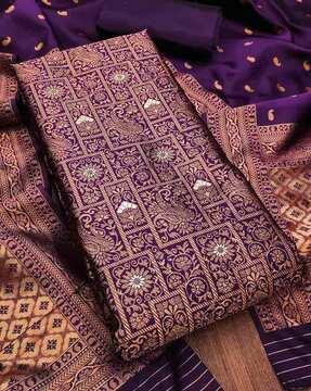 women paisley pattern unstitched dress material