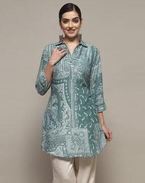 women paisley print a-line kurti