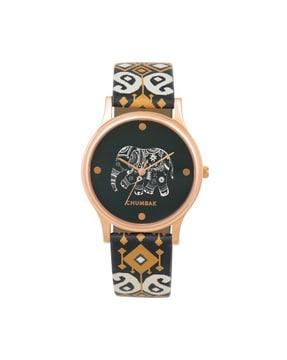 women paisley print strap wrist watch