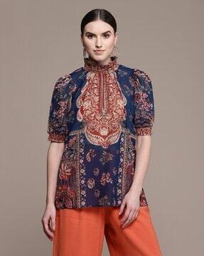 women paisley print tunic