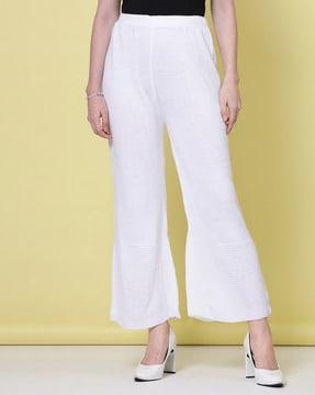 women palazzos with elasticated waist