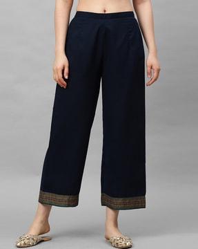 women palazzos with elasticated waist