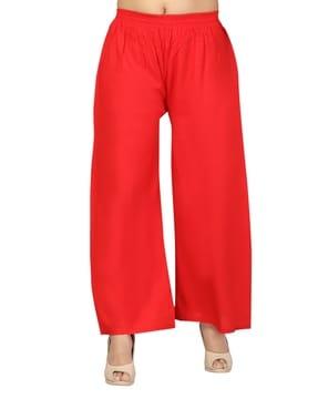 women palazzos with elasticated waist