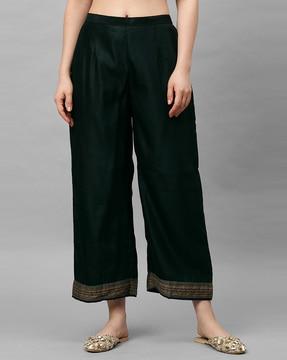 women palazzos with semi-elasticated waist