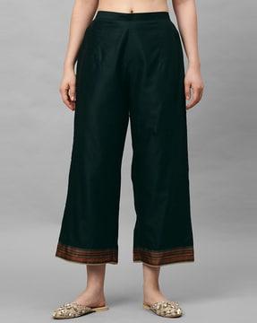 women palazzos with semi-elasticated waist