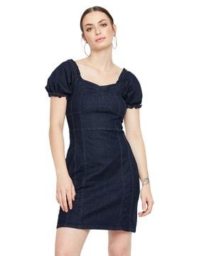 women panelled a-line dress