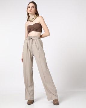 women panelled relaxed fit pants