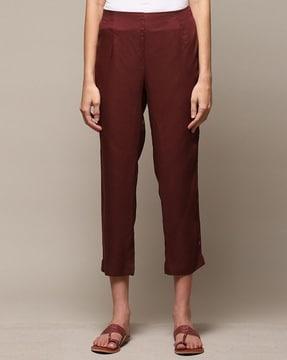women panelled relaxed fit pants