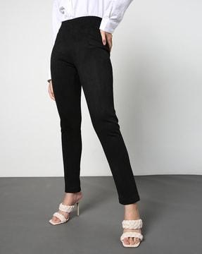 women panelled trousers with elasticated waist