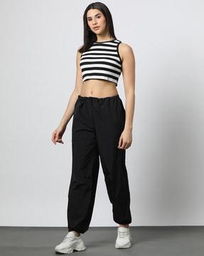 women parachute relaxed fit cargo pants