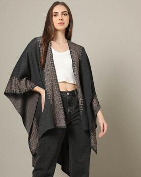 women patterned relaxed fit shrug