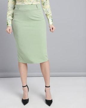 women pencil skirt with elasticated waist