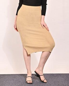 women pencil skirt with elasticated waistband