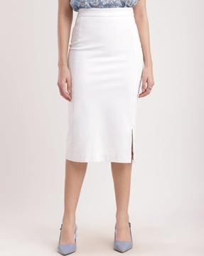 women pencil skirt with elasticated waistband