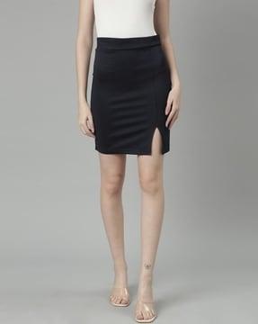 women pencil skirt with elasticated waistband